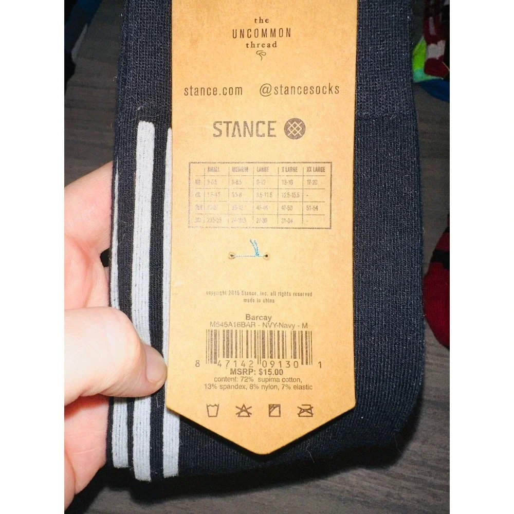 C3 Stance BARCAY SOCKS Men's New NWT Size Medium 6-8.5‎